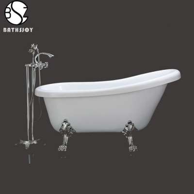 72 inch Luxury Free Standing Double Slipper Cast Iron Clawfoot Bathtub