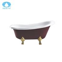 Hotel popular free standing acrylic clawfoot bathtub