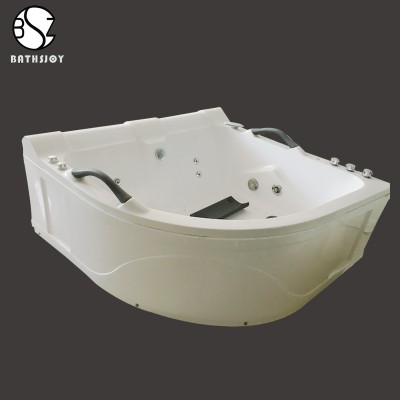 2015 New Design Indoor Portable Corner Acrylic ABS Whirlpool Bathtub& Jaccuzy& Hot Tub